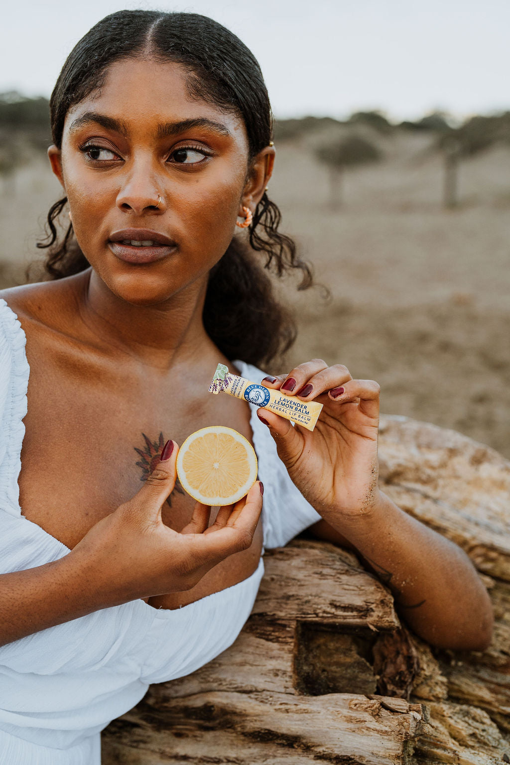 Lavender Lemon Balm Herbal Lip Balm for Cold Sores