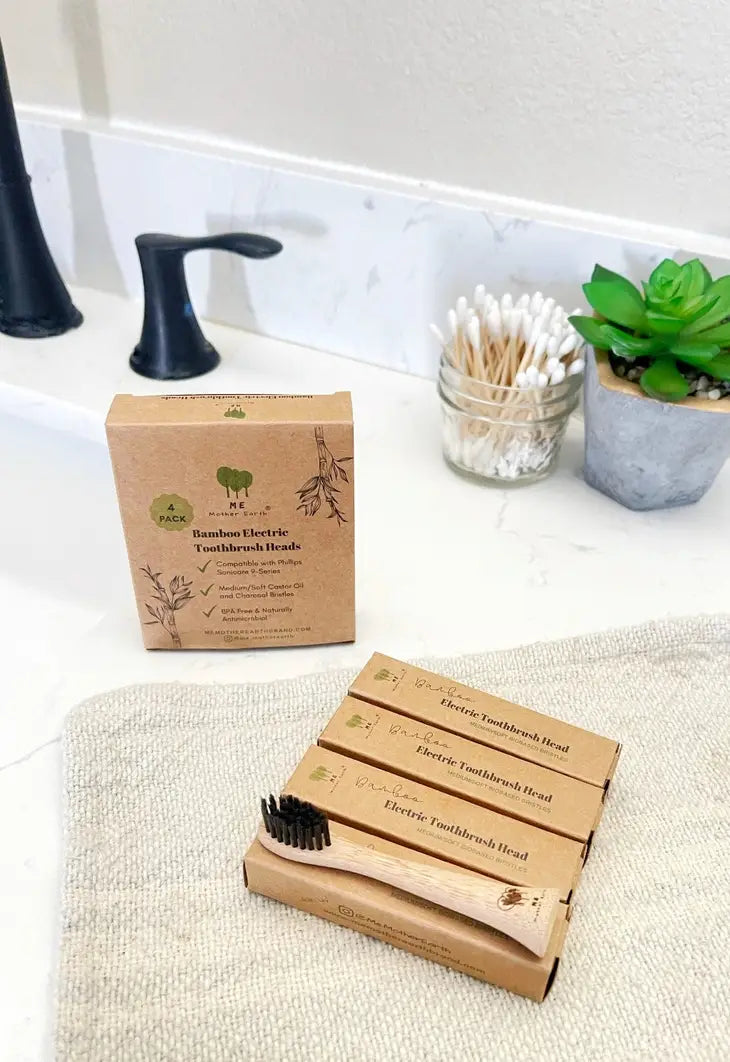 Bamboo Electric Toothbrush Heads - 4 Pack