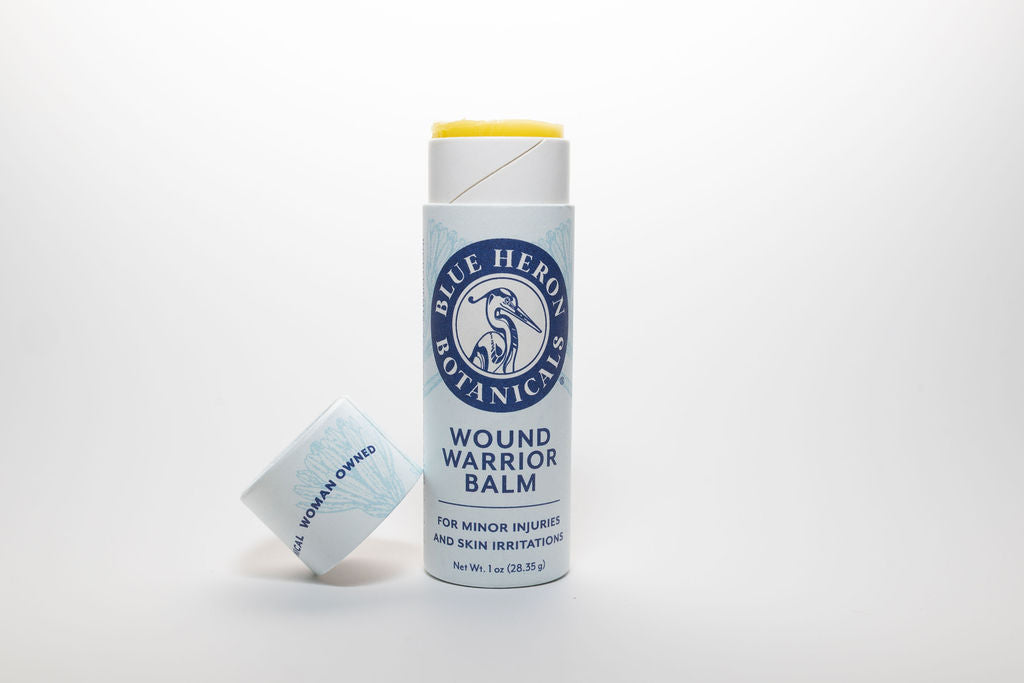 wound warrior balm in paper tube with cap off